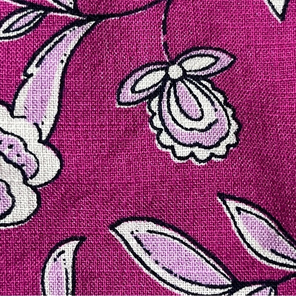 LOFT border Ruffle Midi Pocket Dress Paisley Teired Cottegecore Peasent 2 Boho - Picture 10 of 10